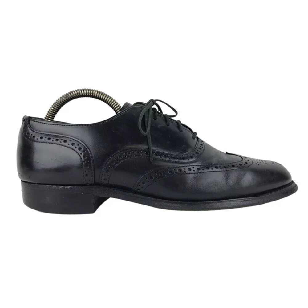 Unbranded Mens Black‎ Leather Almond Toe Lace Up Oxford Dress Shoes Size US 7.5